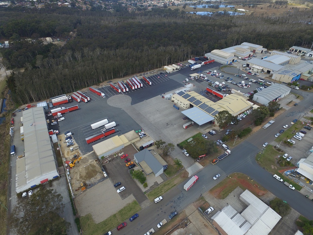 Looking south east over the Port Macquarie depot.