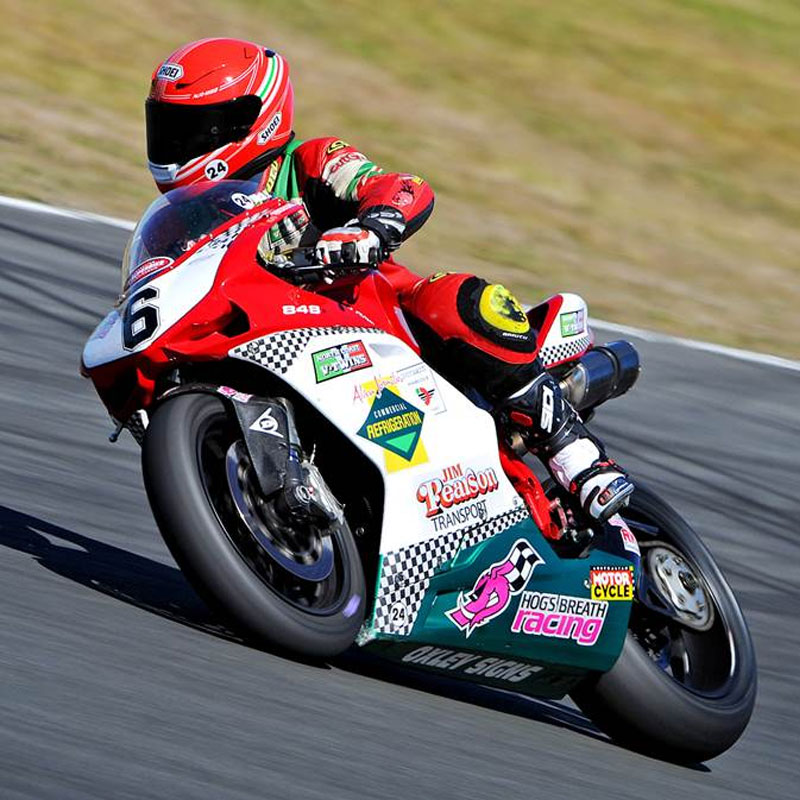 Mick Johnson on the Ducati 848